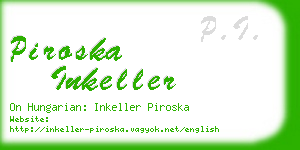 piroska inkeller business card